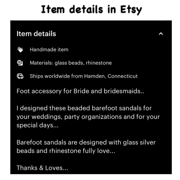 Barefoot Sandals: Handmade Glass Beads - Picture 6 of 6